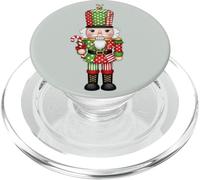 Motivo natalizio con soldato schiaccianoci rosso e verde PopSockets PopGrip per MagSafe