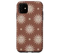 Motivo occulto celeste con volto di sole vintage Custodia per iPhone 11