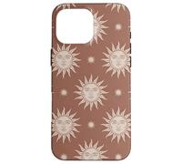 Motivo occulto celeste con volto di sole vintage Custodia per iPhone 16 Pro Max