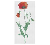 Motivo Per Ricamo A Punto Croce Florashell - Wild Poppies Flower