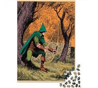 Motivo piatto di Robin Hood Puzzle 1000Pcs Decorazione Per La Casa. Rilassamento E Intelligence Per Adulti E Bambini Da 14 Anni 70x50cm/1000pcs