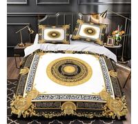 Motivo rosso ornato Set Di Copripiumino Set di 3 Pezzi ultra stampa di 3D con federe per cuscini cerniera nascosta BaroqueDecorStyle_2 copripiumino for ragazze e adolescenti Double（200x200cm）