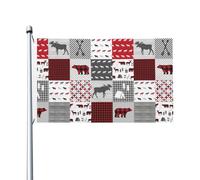 Motivo Scozzese A Quadri Selvaggi In Stile Rustico Bandiere Di Benvenuto Resistente Alle Intemperie Garden Flag Con 2 Occhielli Bandiere Da Giardino Decorazione Per Fattoria Esterni 90X152Cm