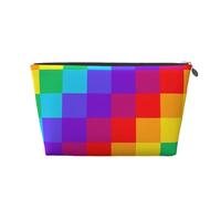 Motivo scozzese arcobaleno, Borsa da toilette Borsa per trucco Borsa per cosmetici Borsa da toilette da viaggio portatile