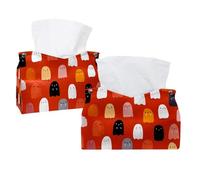 Motivo senza cuciture con simpatici fantasmi di Halloween, porta fazzoletti rettangolare decorativo per il viso, dispenser per tovaglioli per bagno, cucina, tavolino da caffè, auto