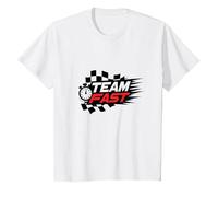 Motivo Speedway per Appassionati di Corse veloci Maglietta, Bambini, Bianco, 6 Anni