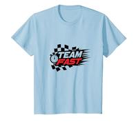 Motivo Speedway per Appassionati di Corse veloci Maglietta, Bambini, Celeste, 12 Anni