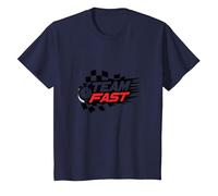 Motivo Speedway per Appassionati di Corse veloci Maglietta, Bambini, Navy, 10 Anni