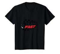 Motivo Speedway per Appassionati di Corse veloci Maglietta, Bambini, Nero, 4 Anni