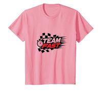 Motivo Speedway per Appassionati di Corse veloci Maglietta, Bambini, Rosa, 10 Anni