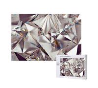 Motivo stampato con cristalli di diamanti astratti glitterati,Puzzle in legno da 1000 pezzi per famiglie, puzzle per adulti e adolescenti