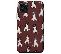 Motivo Sweet Border Collies Clever Eyes su Borgogna Custodia per iPhone 11 Pro Max