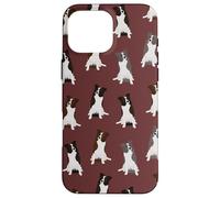 Motivo Sweet Border Collies Clever Eyes su Borgogna Custodia per iPhone 16 Pro Max