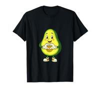 Motivo vegetale, Grazioso Design Avocado con Simbolo del Cuore Maglietta