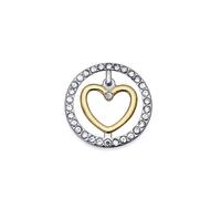Motivo Viceroy Acciaio Dorato Cuore Zirconi Bianchi Per Bracciale Di 9,5 Mm