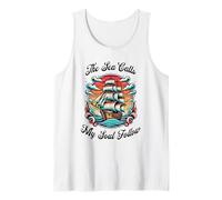 Motivo vintage nave a vela, look retrò tatuaggio mare desiderio Canotta