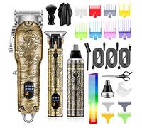 MOTLATA Tagliacapelli professionale per gli uomini Regolatore di capelli elettrico T-Blade Trimmer Cordless Mens Trimmer barba Trimmer naso Tre tipi Barbiere Clippers Ricaricabile Uomini Taglio Dei