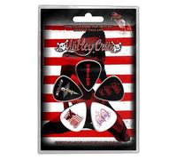 Motley Crue Guitar Pick Plectrum Pack X 5 Rosso Bianca & Crue Logo Nuovo Size One Size