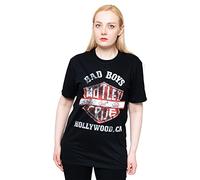 Motley Crue Maglietta da Uomo con Logo Bad Boys Shield Distressed Band, Ufficiale