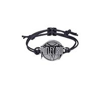 Motley Crue Polsino Pentagram 3D Band Logo Disc Nuovo Ufficiale Pewter Size One Size