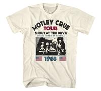 Motley Crue - Shout A il Diavolo 1983 - Manica Corta - Adulti - T-Shirt