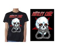 Motley Crue - T-Shirt # M Unisex Black # Skull Cuffs 2