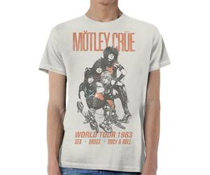 Motley Crue World Tour 1983 Rock ufficiale Uomo maglietta unisex