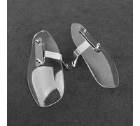 Moto 1Pair Smoke Clear Handle Bar Hand Guard Cold Protector Wind Deflector Shield Per (Transparent)