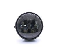 Moto 7 '' Faro nero Proiettore 6LED Lampada frontale a fascio basso alto Touring