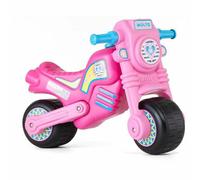 MOLTO | Moto cavalcabile Molto Cross Rosa | Moto Corre Corridoi per tutti i tipi di terreno | Giocattoli sicuri e resistenti | Favorisce lo sviluppo sano di bambini e ragazze | + 18 mesi