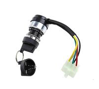 Moto Accensione Interruttore Accensione Universale 5 Fili E Pin, Blocco Avviamento 2 Chiavi, Impermeabile, Moto A 4 Tempi, Dune Buggy Interruttore Accensione Moto(Black silver)