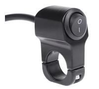 Moto Accensione Pulsante 7/8" 22mm Interruttore ON/OFF Faro Manubrio Moto Per Scooter ATV Lega Di Alluminio 2 Fili Luce Nera Impermeabile 12 V