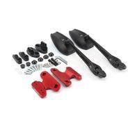 Moto Accessori Specchietti Avanti Mobile Kit Staffe Retrovisore Rosso Set
