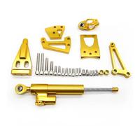 moto ammortizzatore manubrio Compatibile Con ER4F Per Ninja 400R 2011-2013 Kit Staffa Stabilizzatrice Ammortizzatore Sterzo Moto Accessori Universali Regolabili(Yellow)