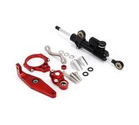 moto ammortizzatore manubrio Compatibile Con Yamaha Per Mt09 Per SP 2021 2022 2023 Kit Montaggio Stabilizzatore Ammortizzatore Sterzo Staffa Stabilizzatore Manubrio Accessori Universali(Black-Red)