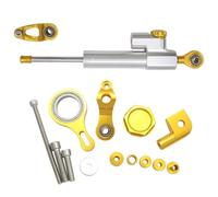 moto ammortizzatore manubrio Compatibile Con Yamaha Per YZFR1 2002-2017 Per R6 2006-2020 2015 2014 2013 Kit Staffa Di Montaggio Ammortizzatore Stabilizzatore Sterzo Moto(Silver-Yellow)