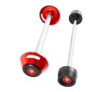 Moto Anteriore Asse Posteriore Forcella Ruota Protector Crash Slider Per SBK 848 EVO Per Monster 796 1100 09-16(rosso)