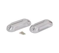 Moto Anteriore Ausiliaria Luce Indicatore LED Protezione Trasparente Grigio