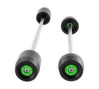 Moto Anteriore E Asse Posteriore Foderi Forcella Ruota Protezione Per ZX-10R Per Ninja1000R 2011-2025 Cursori telaio(Green)