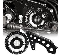 Moto Anteriore Nero Puleggia Motore Copertura Superiore Set per Harley Sportster XL 883 1200 48 72 Superlow 2004-2018 Moto Accessori (Color : Nero)
