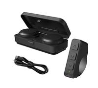 Moto Auricolare Senza Fili - Unità Audio Portatile, Auricolare Indicatore LED | Strato Di Ricarica Compatto per Casco, Viaggio A Lunga Distanza, Avventura, Comunicazione Motociclista