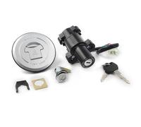 Moto Blocco Accensione Per FMX650 Per CBR600RR Moto 4 Spille Interruttore Di Accensione Serratura Del Sedile Tappo Carburante Serbatoio Coperchio 2 Chiavi Blocchetto Accensione