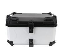 Moto Box Top, Motocicletta ABS Ad Alta Resistenza 58L con Grande capacità con Certezza del Bagaglio del Casco (WHITE)