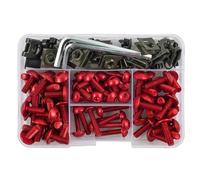 Moto Bullone Clip Dado Per Per VERSYS 650 Per NINJA 300 400 650 ZX6R Per VULCAN S 650 ZX10R KLX250 Acciaio(rosso)