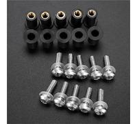 Moto Bulloni fissaggio Kit Bulloni Parabrezza Moto Per Bajaj Per Pulsar 200 NS RS AS 150 180 Set Di Bulloni Carenatura, Viti E Dadi Di Fissaggio Kit Viti Parabrezza in Alluminio(Argento)