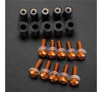 Moto Bulloni fissaggio Kit Bulloni Parabrezza Moto Per Bajaj Per Pulsar 200 NS RS AS 150 180 Set Di Bulloni Carenatura, Viti E Dadi Di Fissaggio Kit Viti Parabrezza in Alluminio(Arancia)