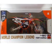 moto cairoli ktm 450 sx-f scale 1:6 new ray 49673 scala 1/6 die cast motorcycle