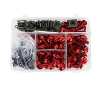 Moto Carenatura Bulloni Kit di Bulloni E Dadi per Carenatura Moto per Kawasaki per Versys 650 1000 KLR650 KLX250S KX250F Parabrezza Viti Set(Rosso)
