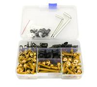 Moto Carenatura Bulloni Kit di Clip di Bulloni della Carenatura della Moto per Kawasaki per Versys-X 250/300 per Versys 650 1000 Viti di Fissaggio del Parabrezza Parabrezza Viti Set(Oro)