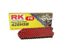Moto Catena IN Rosso RK FR428HSB Con 112 Ruoli E Chiusura a Clip Aperto